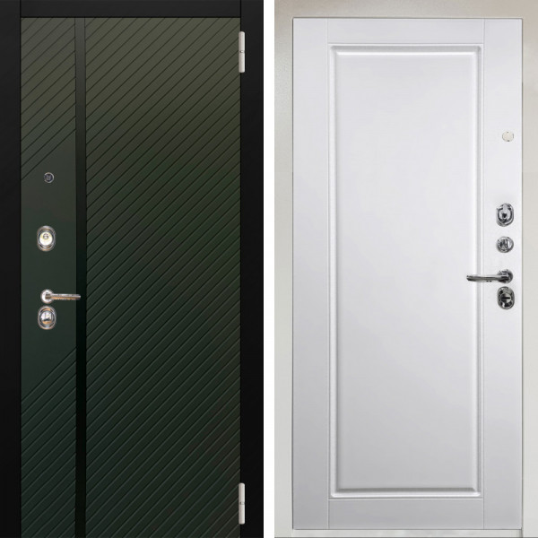 Входная дверь Аргус ЛЮКС 3К Снежно-белый ланцет люкс 3к + Тревор Софт милк