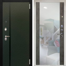 Входная дверь Аргус ЛЮКС 3К Снежно-белый ланцет люкс 3к + Вояж Светлый бетон