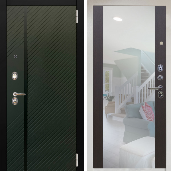 Входная дверь Аргус ЛЮКС 3К Снежно-белый ланцет люкс 3к + Вояж Венге