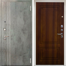 Входная дверь Аргус ЛЮКС 3К Снежно-белый Лофт Темный бетон + Элион дуб рустикальный