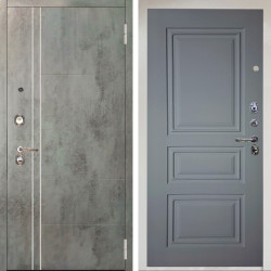 Входная дверь Аргус ЛЮКС 3К Снежно-белый Лофт Темный бетон + Скиф Силк маус