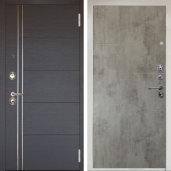 Входная дверь Аргус ЛЮКС 3К Снежно-белый Лофт Венге горизонт + Агат Светлый бетон