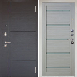 Входная дверь Аргус ЛЮКС 3К Снежно-белый Лофт Венге горизонт + Александра Белая лиственница