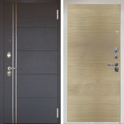 Входная дверь Аргус ЛЮКС 3К Снежно-белый Лофт Венге горизонт + Элегант Дорс светлый горизонт