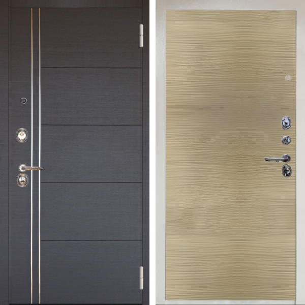 Входная дверь Аргус ЛЮКС 3К Снежно-белый Лофт Венге горизонт + Элегант Дорс светлый горизонт