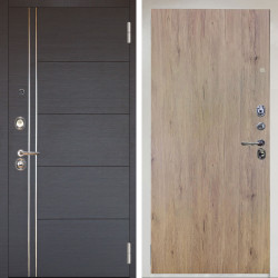 Входная дверь Аргус ЛЮКС 3К Снежно-белый Лофт Венге горизонт + Элегант Рустик соломенный