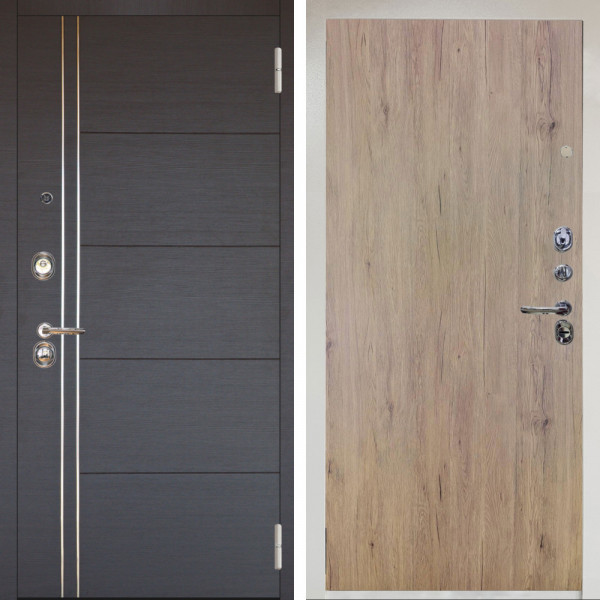 Входная дверь Аргус ЛЮКС 3К Снежно-белый Лофт Венге горизонт + Элегант Рустик соломенный