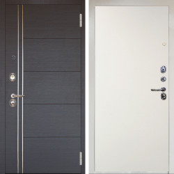 Входная дверь Аргус ЛЮКС 3К Снежно-белый Лофт Венге горизонт + Элегант Софт милк