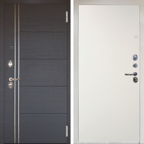 Входная дверь Аргус ЛЮКС 3К Снежно-белый Лофт Венге горизонт + Элегант Софт милк