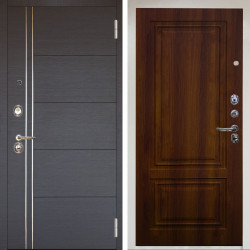 Входная дверь Аргус ЛЮКС 3К Снежно-белый Лофт Венге горизонт + Элион дуб рустикальный