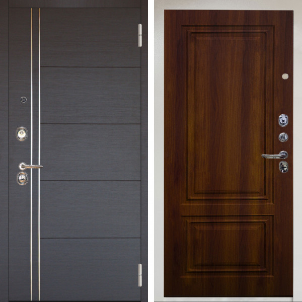 Входная дверь Аргус ЛЮКС 3К Снежно-белый Лофт Венге горизонт + Элион дуб рустикальный