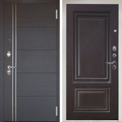 Входная дверь Аргус ЛЮКС 3К Снежно-белый Лофт Венге горизонт + Элион Горький шоколад