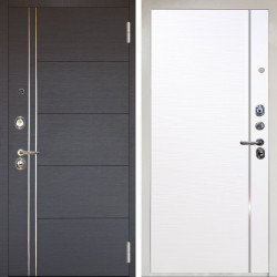 Входная дверь Аргус ЛЮКС 3К Снежно-белый Лофт Венге горизонт + Гауда Роял Вуд Белый