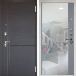 Входная дверь Аргус ЛЮКС 3К Снежно-белый Лофт Венге горизонт + Магнум Силк маус