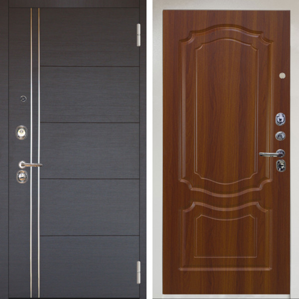 Входная дверь Аргус ЛЮКС 3К Снежно-белый Лофт Венге горизонт + Мишель Дуб рустикальный