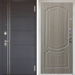 Входная дверь Аргус ЛЮКС 3К Снежно-белый Лофт Венге горизонт + Мишель Ларче светлый