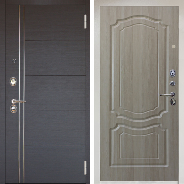 Входная дверь Аргус ЛЮКС 3К Снежно-белый Лофт Венге горизонт + Мишель Ларче светлый