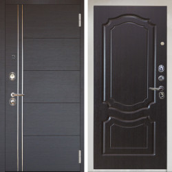 Входная дверь Аргус ЛЮКС 3К Снежно-белый Лофт Венге горизонт + Мишель Венге