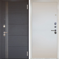 Входная дверь Аргус ЛЮКС 3К Снежно-белый Лофт Венге горизонт + Под покраску