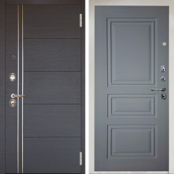 Входная дверь Аргус ЛЮКС 3К Снежно-белый Лофт Венге горизонт + Скиф Силк маус