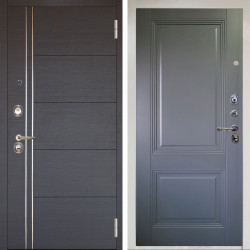 Входная дверь Аргус ЛЮКС 3К Снежно-белый Лофт Венге горизонт + Соло Антрацит софт