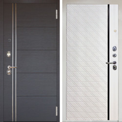 Входная дверь Аргус ЛЮКС 3К Снежно-белый Лофт Венге горизонт + Тори Софт милк