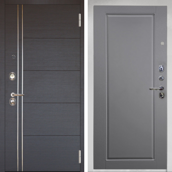 Входная дверь Аргус ЛЮКС 3К Снежно-белый Лофт Венге горизонт + Тревор силк маус