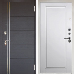 Входная дверь Аргус ЛЮКС 3К Снежно-белый Лофт Венге горизонт + Тревор Софт милк