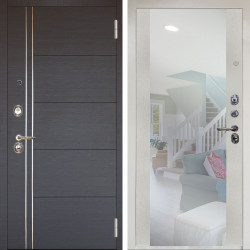 Входная дверь Аргус ЛЮКС 3К Снежно-белый Лофт Венге горизонт + Вояж Белое дерево