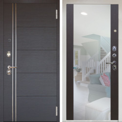 Входная дверь Аргус ЛЮКС 3К Снежно-белый Лофт Венге горизонт + Вояж Венге