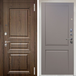 Входная дверь Аргус ЛЮКС 3К Снежно-белый магистр дуб кантри + Ариана Серая эмаль