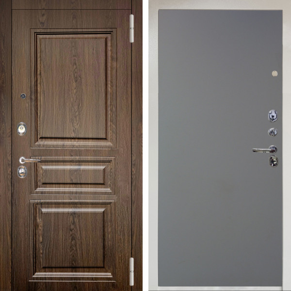 Входная дверь Аргус ЛЮКС 3К Снежно-белый магистр дуб кантри + Элегант Силк маус