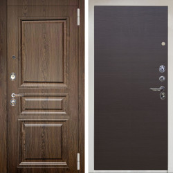 Входная дверь Аргус ЛЮКС 3К Снежно-белый магистр дуб кантри + Элегант Венге горизонт