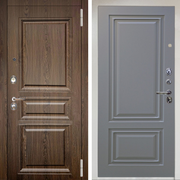 Входная дверь Аргус ЛЮКС 3К Снежно-белый магистр дуб кантри + Элион Силк маус