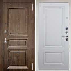 Входная дверь Аргус ЛЮКС 3К Снежно-белый магистр дуб кантри + Элион Софт милк