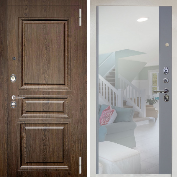 Входная дверь Аргус ЛЮКС 3К Снежно-белый магистр дуб кантри + Магнум Силк маус