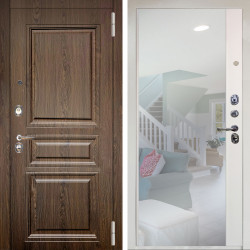 Входная дверь Аргус ЛЮКС 3К Снежно-белый магистр дуб кантри + Магнум Софт милк