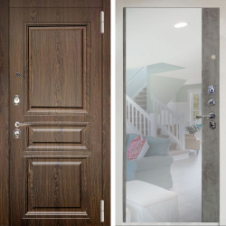 Входная дверь Аргус ЛЮКС 3К Снежно-белый магистр дуб кантри + Магнум Светлый бетон