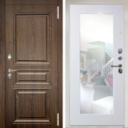 Входная дверь Аргус ЛЮКС 3К Снежно-белый магистр дуб кантри + Милли Роял вуд белый