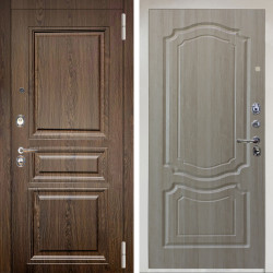 Входная дверь Аргус ЛЮКС 3К Снежно-белый магистр дуб кантри + Мишель Ларче светлый