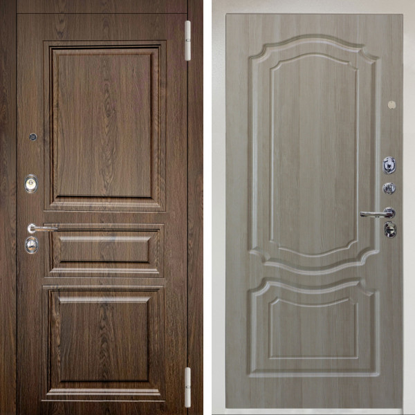 Входная дверь Аргус ЛЮКС 3К Снежно-белый магистр дуб кантри + Мишель Ларче светлый