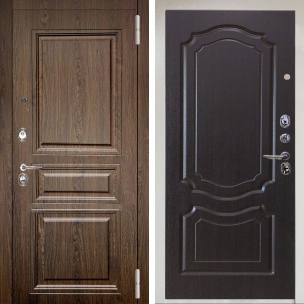 Входная дверь Аргус ЛЮКС 3К Снежно-белый магистр дуб кантри + Мишель Венге