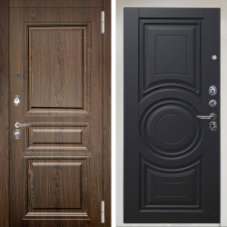 Входная дверь Аргус ЛЮКС 3К Снежно-белый магистр дуб кантри + Могадиш Черный софт