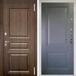 Входная дверь Аргус ЛЮКС 3К Снежно-белый магистр дуб кантри + Соло Антрацит софт