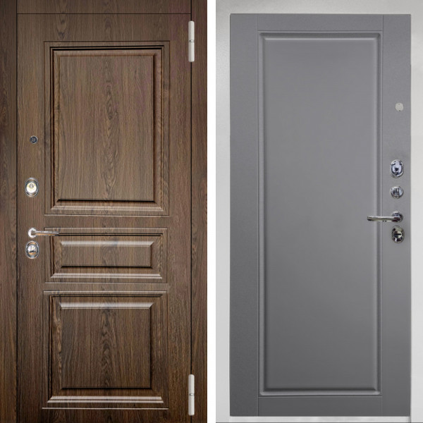 Входная дверь Аргус ЛЮКС 3К Снежно-белый магистр дуб кантри + Тревор силк маус