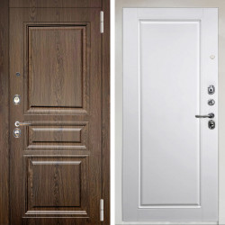 Входная дверь Аргус ЛЮКС 3К Снежно-белый магистр дуб кантри + Тревор Софт милк