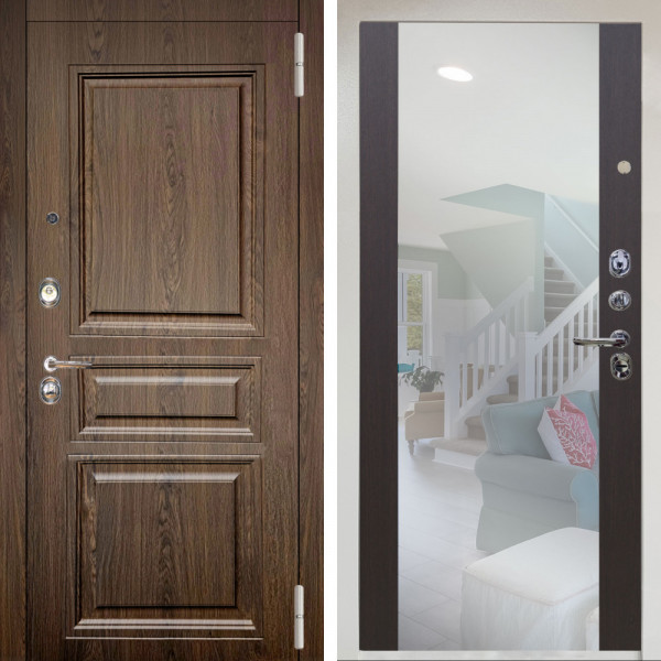 Входная дверь Аргус ЛЮКС 3К Снежно-белый магистр дуб кантри + Вояж Венге