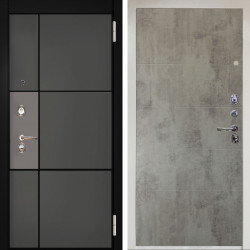 Входная дверь Аргус ЛЮКС 3К Снежно-белый мичиган силк титан силк муссон + Агат Светлый бетон