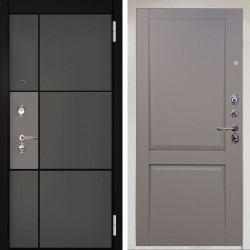 Входная дверь Аргус ЛЮКС 3К Снежно-белый мичиган силк титан силк муссон + Ариана Серая эмаль