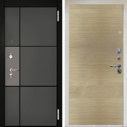 Входная дверь Аргус ЛЮКС 3К Снежно-белый мичиган силк титан силк муссон + Элегант Дорс светлый горизонт